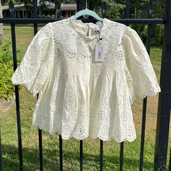 SEA New York Lainey Embroidered Blouse NWT - Picture 14 of 14
